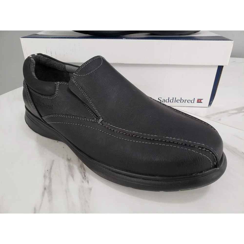 Saddlebred Tallon Black Loafers 11.5 Slip-On Dress‎ Shoes Comfort Casual Office